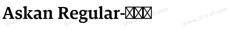 Askan Regular字体转换
